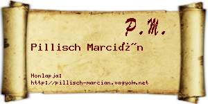 Pillisch Marcián névjegykártya